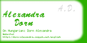 alexandra dorn business card
